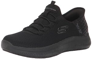 skechers women's hands free slip-ins summits sr food service shoe, bbk, 7.5 wide