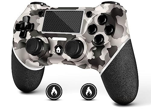 AceGamer Wireless Controller for PS4 Gamepad Compatible with PS4/Pro/Slim Double Shock/Touchpad/Headphone Jack/Six-axis Motion Control (Camouflage)