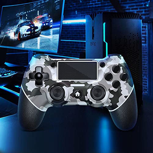 AceGamer Wireless Controller for PS4 Gamepad Compatible with PS4/Pro/Slim Double Shock/Touchpad/Headphone Jack/Six-axis Motion Control (Camouflage)