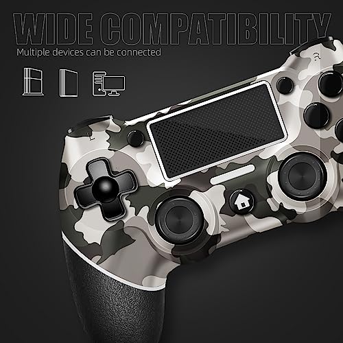 AceGamer Wireless Controller for PS4 Gamepad Compatible with PS4/Pro/Slim Double Shock/Touchpad/Headphone Jack/Six-axis Motion Control (Camouflage)