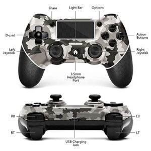 AceGamer Wireless Controller for PS4 Gamepad Compatible with PS4/Pro/Slim Double Shock/Touchpad/Headphone Jack/Six-axis Motion Control (Camouflage)