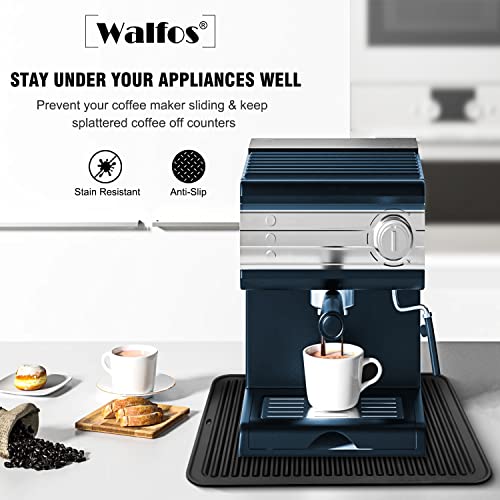 Walfos Dish Drying Mat for Kitchen Counter, Heat Resistant Silicone Dish Mats, Multi-Purpose Kitchen Drying Mats for Counter Top, Sink, 16x12 Inch