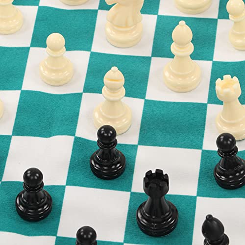 DAUERHAFT Roll Up Chess Board Set, Increase Feelings Rollable Travel Chess Set Entertainment Game Light for Family Gatherings for Picnic(Wang Gao 65MM)