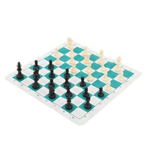 DAUERHAFT Roll Up Chess Board Set, Increase Feelings Rollable Travel Chess Set Entertainment Game Light for Family Gatherings for Picnic(Wang Gao 65MM)