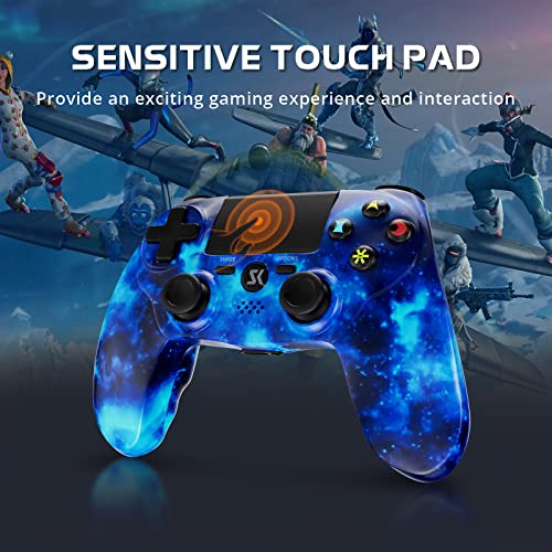 Wireless Controller for PS4, Controller for Sony PlayStation 4, Double Shock 6-Axis Motion Sensor, Sensitive Touch Pad, Built-in Speaker & Stereo Headphone Jack, Compatible with PlayStation 4/Pro/Slim