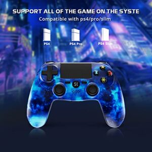Wireless Controller for PS4, Controller for Sony PlayStation 4, Double Shock 6-Axis Motion Sensor, Sensitive Touch Pad, Built-in Speaker & Stereo Headphone Jack, Compatible with PlayStation 4/Pro/Slim