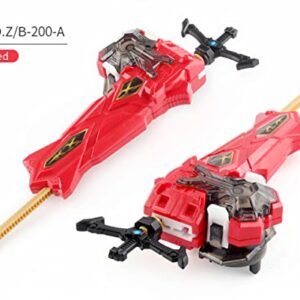 WTUME B-206 Barricade Lucifer B-205 Burst Spriggan Battling Gyros Tops Bey Burst Battle 2-Piece Gyros+1 Pcs Bey Launchers Bayblade Burst quadrive pro Series Set for Kids Children Birthday Party Idea