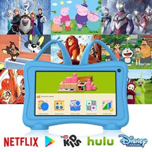 Kids Tablet 7" Android Toddler Tablet for kids 32GB Wifi Learning Tablet with Parent Control, Kid App Preinstalled, Educational games, Set time limits, Netflix, Youtube, ages 3-14 Boy Girl, Blue