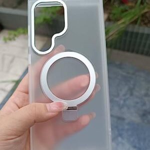 Fair-Minded Phone Case for Samsung Galaxy S23 Ultra, with Ring Kickstand, Magnetic, Shockproof Clear