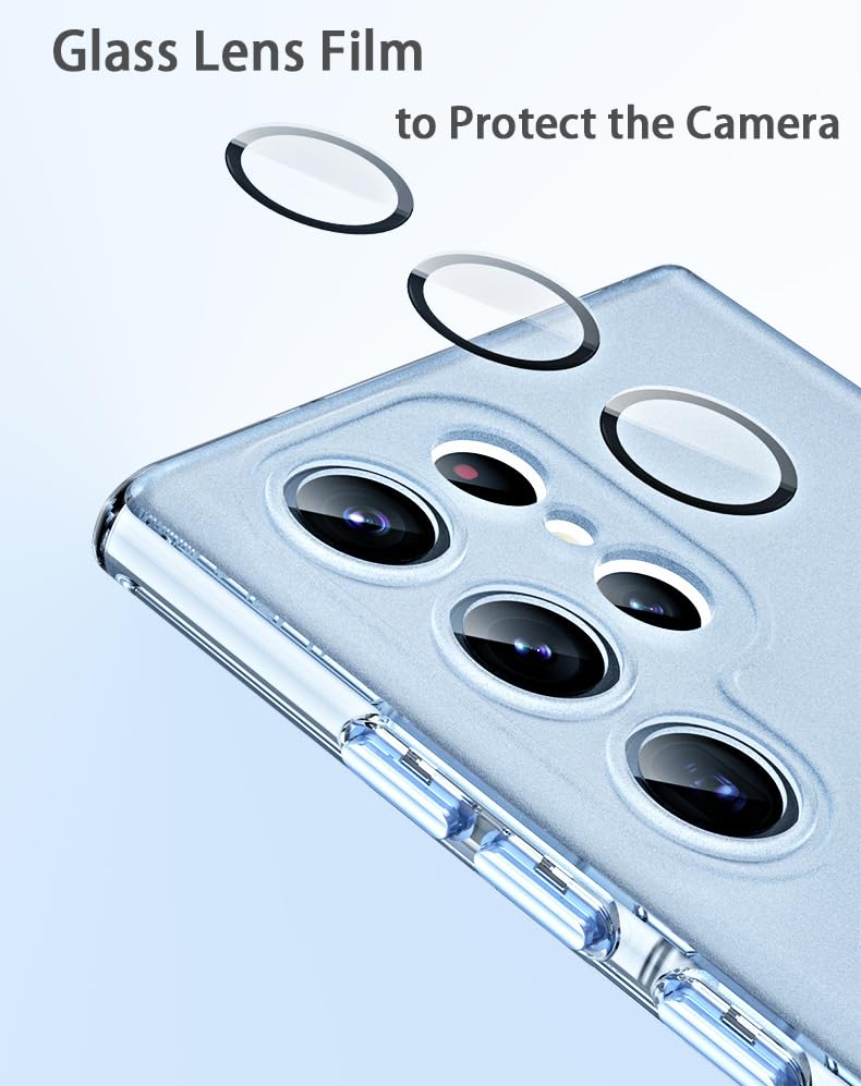 Fair-Minded Phone Case for Samsung Galaxy S23 Ultra, with Ring Kickstand, Magnetic, Shockproof Clear