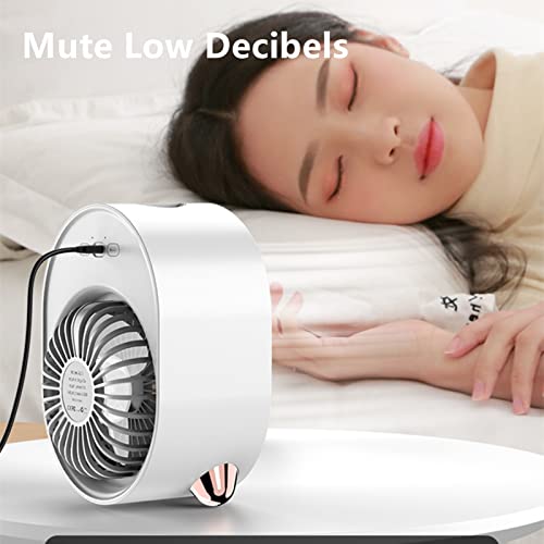 Portable Air Conditioner Fan, Mini Evaporative Air Cooler Fan with 3 Wind Speeds, USB Air Cooler with Colorful Night Lights for Room Camping Car Office (White)