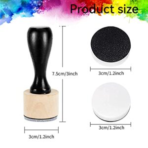 55 Pack Mini Ink Blending Tool Set, 3 PCS Round Alcohol Ink Applicator Tool 52 PCS Replacement Sponge Domed Foam Pads, Embossed Ink Splashing Pictures Card Making