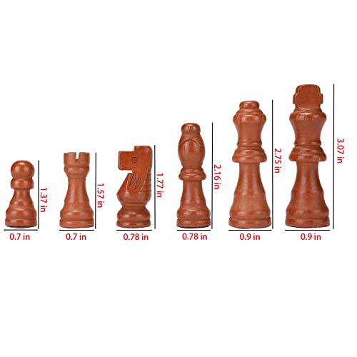 Ralout Chess Set 15" Magnetic Wooden Board Game - 2 in 1 Chess and Checkers Game Set for Adults and Kids (Magnetic)