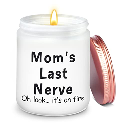 Gifts for Mom from Daughter Son, Funny Mothers Day Gift for Mom, Birthday Christmas Gifts for Best Mom Stepmom Mother in Law, Vanilla Scented Soy Candle, 7oz