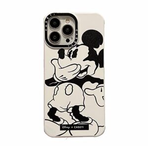 catoon mouse phone case for iphone 13/14 cover case, silicone tpu anti-drop iphone13/14 white