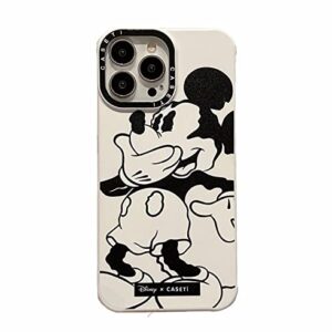 Catoon Mouse Phone Case for iPhone 13/14 Cover Case, Silicone TPU Anti-Drop iPhone13/14 White