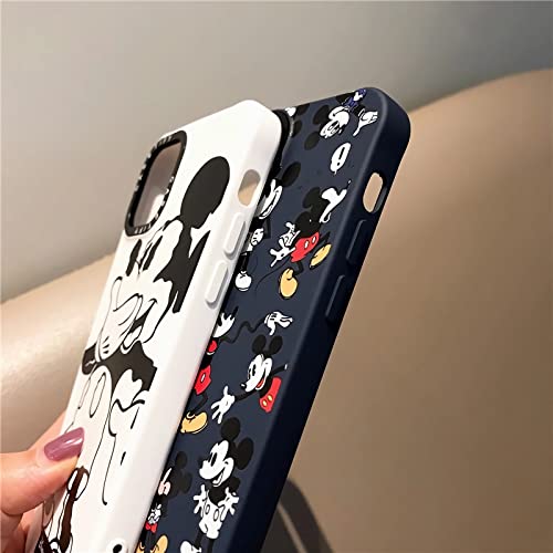 Catoon Mouse Phone Case for iPhone 13/14 Cover Case, Silicone TPU Anti-Drop iPhone13/14 White