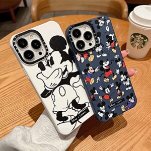 Catoon Mouse Phone Case for iPhone 13/14 Cover Case, Silicone TPU Anti-Drop iPhone13/14 White