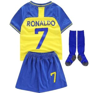 casmyd mens kids portugal soccer jersey+shorts ronall’do #7 riyadhh world cup football team sports fan shirts kit youth adult yellow