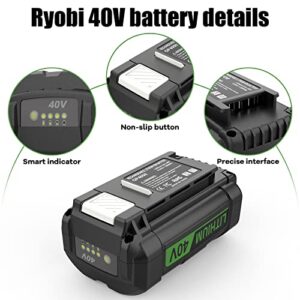 Bakipante 6.5Ah 40V Battery Replacement for Ryobi Battery 40V Compatible with Ryobi 40V Lithium Battery OP4060 OP4050A OP4040 OP4030 OP4026 OP4015