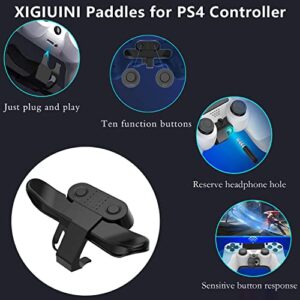 XIGIUINI Paddles for PS4 Controller, Back Button Attachment for PS4, Controller Paddles for ps4, TURBO Function/Memory Function/Plug And Play, PS4 controller accessories