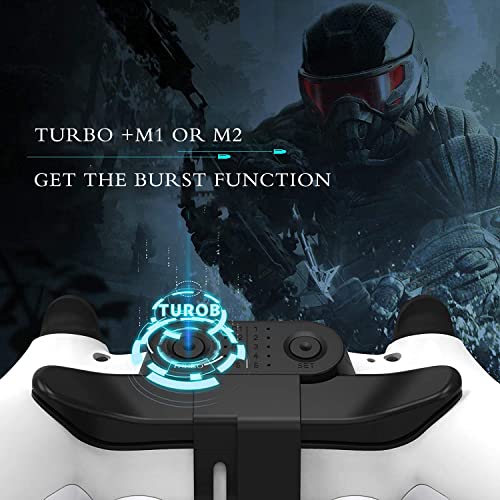 XIGIUINI Paddles for PS4 Controller, Back Button Attachment for PS4, Controller Paddles for ps4, TURBO Function/Memory Function/Plug And Play, PS4 controller accessories