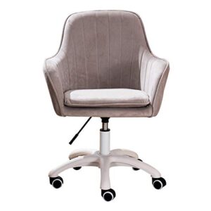 chair office desk chair ergonomic home office furniture swivel office chair velvet fabric upholstered desk chair 360° swivel height adjustable, ergonomic mid back computer desk chair, with armrest and