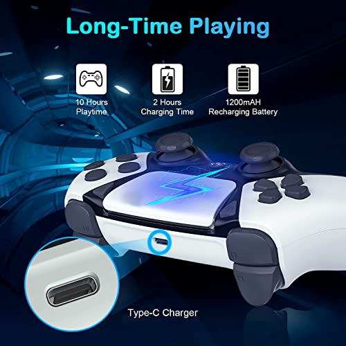 BELOPERA Ymir Controller for PS4 Controller, Controller fits Playstation 4 Controller with Turbo/Back Paddle/Upgraded Joystick, Modded Wireless Controler Ps4 Gamepad Supports PC/Steam/iOS/MAC, White