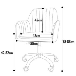 ECBETCR Chair Desk Chair Ergonomic Office Swivel Swivel Chair Home Office Furniture Ergonomic Mid-Back Computer Desk Chair with Armrest and Wheel, for Work/Study/Living Room/Bedroom