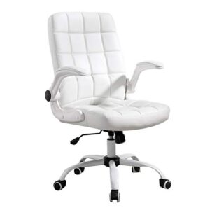 ecbetcr chair office chair ergonomic swivel home office furniture swivel chair office chair with adjustable armrest and lumbar support, ergonomic high back faux leather computer desk chair