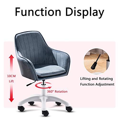 ECBETCR Chair Desk Office Chair Home Office Mid Back Computer Desk Chair Swivel Lumbar Support Task Chair, Ergonomic Office Swivel Chair with Armrest (Dark Green, Dark Blue, New Blue)