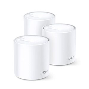 tp-link deco x4300 pro whole home mesh wi-fi 6 system 3-pack speeds up to 4,300 mbps (white) (renewed)