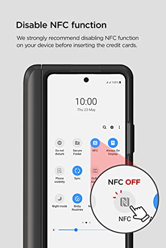 VRS DESIGN Terra Guard Modern GO S Phone Case for Galaxy Z Fold 4 5G (2022), Premium Modern Neat Style Hinge Protection Card Case with S Pen Compartment (Matte Black/Renewed)