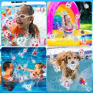 Sratte 32 Pcs 3 Inch Water Balls Water Absorbent Ball Pool Balls Children Pool Water Balls Water Fight Soft Balls for Children Adults Pool and Beach Favors Summer Outdoor Games