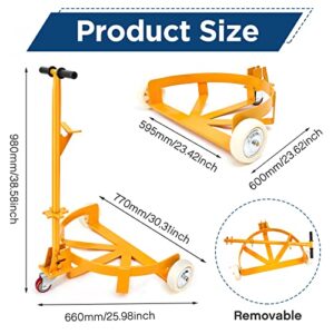 Hanaive 55 Gallon Drum Dolly Barrel Wheels Heavy Duty Drum Cart Dolly 55 Gallon Drum Caddy Barrel Dolly for Workshops, Factories, Warehouses