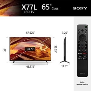 Sony 65 Inch 4K Ultra HD TV X77L Series: LED Smart Google TV KD65X77L- 2023 Model, Black