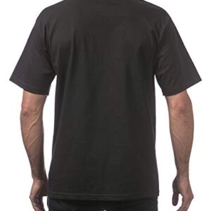 Pro Club Men's Heavyweight Cotton Short Sleeve Crew Neck T-Shirt, Black, 2X-Large