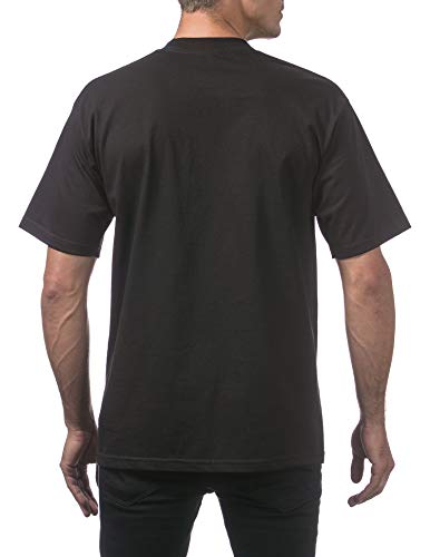 Pro Club Men's Heavyweight Cotton Short Sleeve Crew Neck T-Shirt, Black, 2X-Large