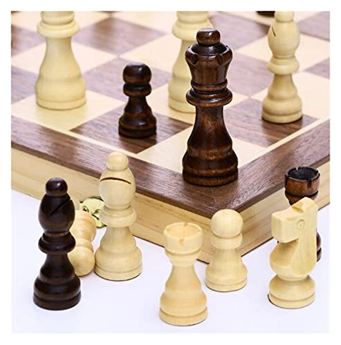 RUVOO Chess Game Chess Set Chess Board 11" Wooden Folding Chess Boards, Handcrafted Portable Travel Chess Game for Beginner Tournament Chess Board Set Board Game