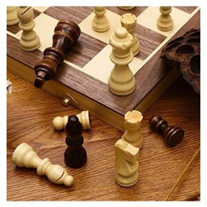 RUVOO Chess Game Chess Set Chess Board 11" Wooden Folding Chess Boards, Handcrafted Portable Travel Chess Game for Beginner Tournament Chess Board Set Board Game