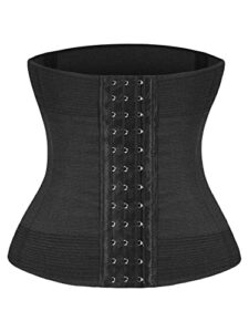verdusa women's underbust sport girdle waist trainer slimming corsets hourglass body shaper black s