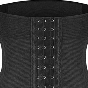 Verdusa Women's Underbust Sport Girdle Waist Trainer Slimming Corsets Hourglass Body Shaper Black S