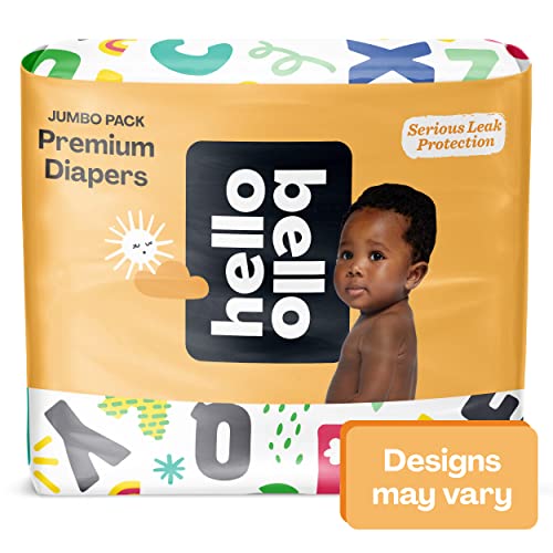 Hello Bello Premium Baby Diapers Size Newborn I 128 Count of Disposable, Extra-Absorbent, Hypoallergenic, and Eco-Friendly Baby Diapers with Snug and Comfort Fit I Surprise Girl Patterns