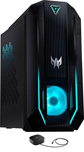 Acer Predator PO3-630 Gaming Desktop PC (Intel i7-11700 8-Core, 32GB RAM, 2x1TB PCIe SSD RAID 0 (2TB), GeForce RTX 3070, WiFi, Bluetooth, Backlit KB, HDMI, USB 3.2, Display Port, Win 10 Pro)