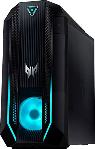 Acer Predator PO3-630 Gaming Desktop PC (Intel i7-11700 8-Core, 32GB RAM, 2x1TB PCIe SSD RAID 0 (2TB), GeForce RTX 3070, WiFi, Bluetooth, Backlit KB, HDMI, USB 3.2, Display Port, Win 10 Pro)