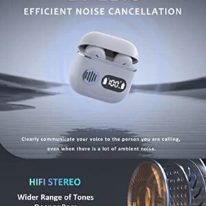 Wireless Earbuds Bluetooth 5.2 Ear Buds True Wireless Headphones,in-Ear Bluetooth Earphones,HiFi Stereo Touch Control, ENC Noise Cancelling Ear Buds with Microphone, audifonos Bluetooth inalambricos