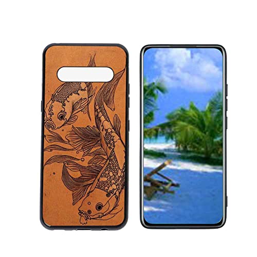 HEOLCULWO Compatible with LG V60 ThinQ 5G Phone Case, Koi-Fish-37 Case Silicone Protective for Teen Girl Boy Case for LG V60 ThinQ 5G