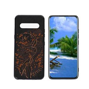 HEOLCULWO Compatible with LG V60 ThinQ 5G Phone Case, Koi-Fish-19 Case Silicone Protective for Teen Girl Boy Case for LG V60 ThinQ 5G