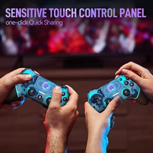 JORREP Wireless Controller for PS4, Remote Controller Compatible with PS-4/Slim/Pro, Wireless Gams Controller with Dual Vibration, 6-Axis Motion, Audio Function, Mini LED Indicator