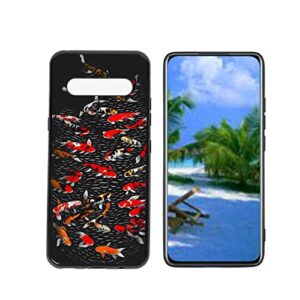 HEOLCULWO Compatible with LG V60 ThinQ 5G Phone Case, Koi-Fish-20 Case Silicone Protective for Teen Girl Boy Case for LG V60 ThinQ 5G